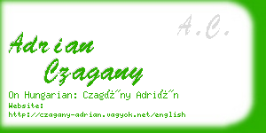 adrian czagany business card